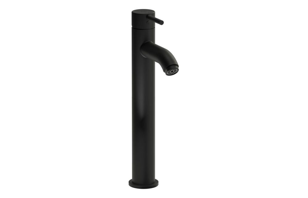 Abode Harmonie Tall Basin Mixer Brass - Contemporary Matt Black Finish - Image 1